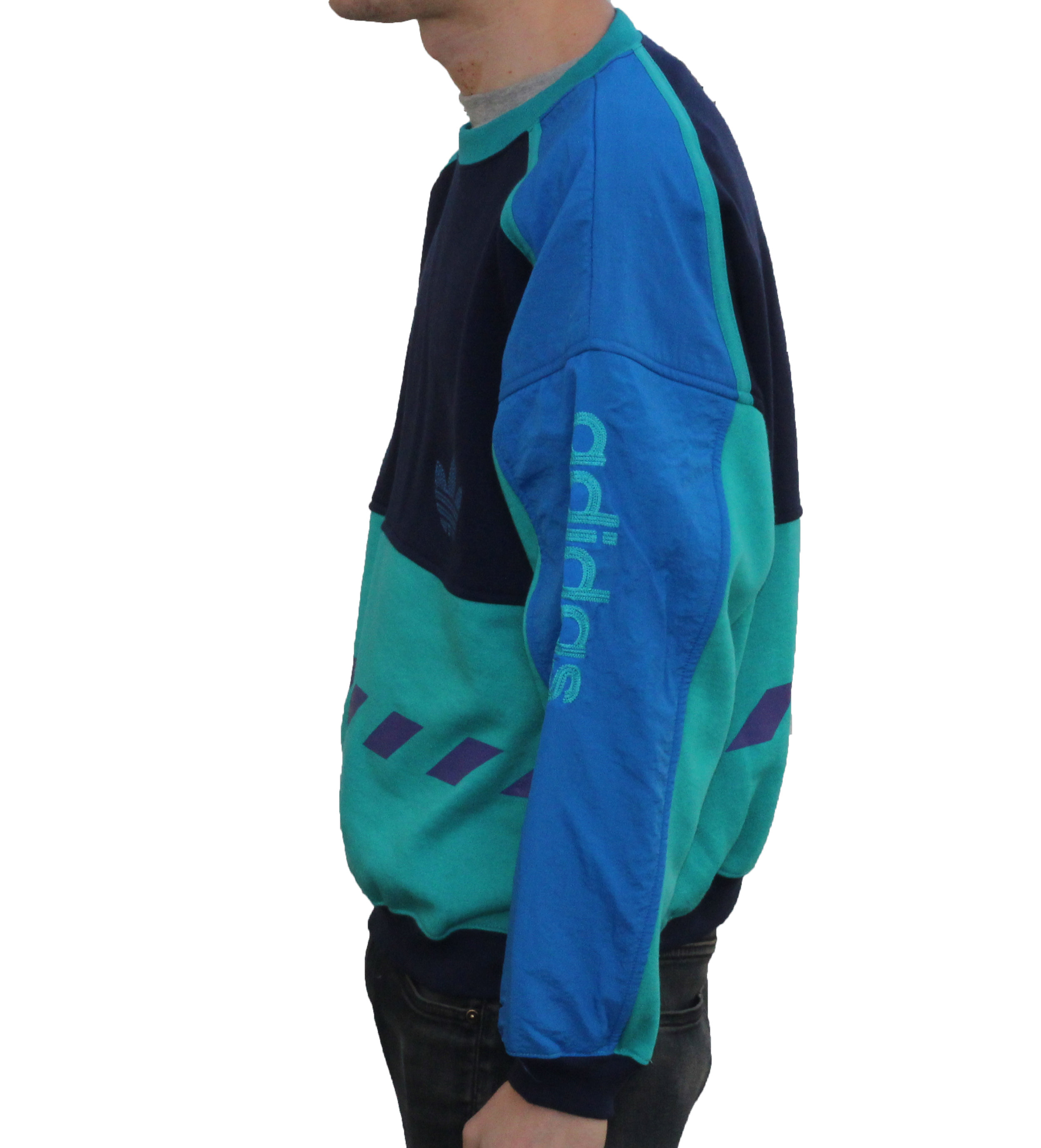 Vintage Adidas Colorful Crew Neck Sweatshirt (Size M) NWOT — RootsBK